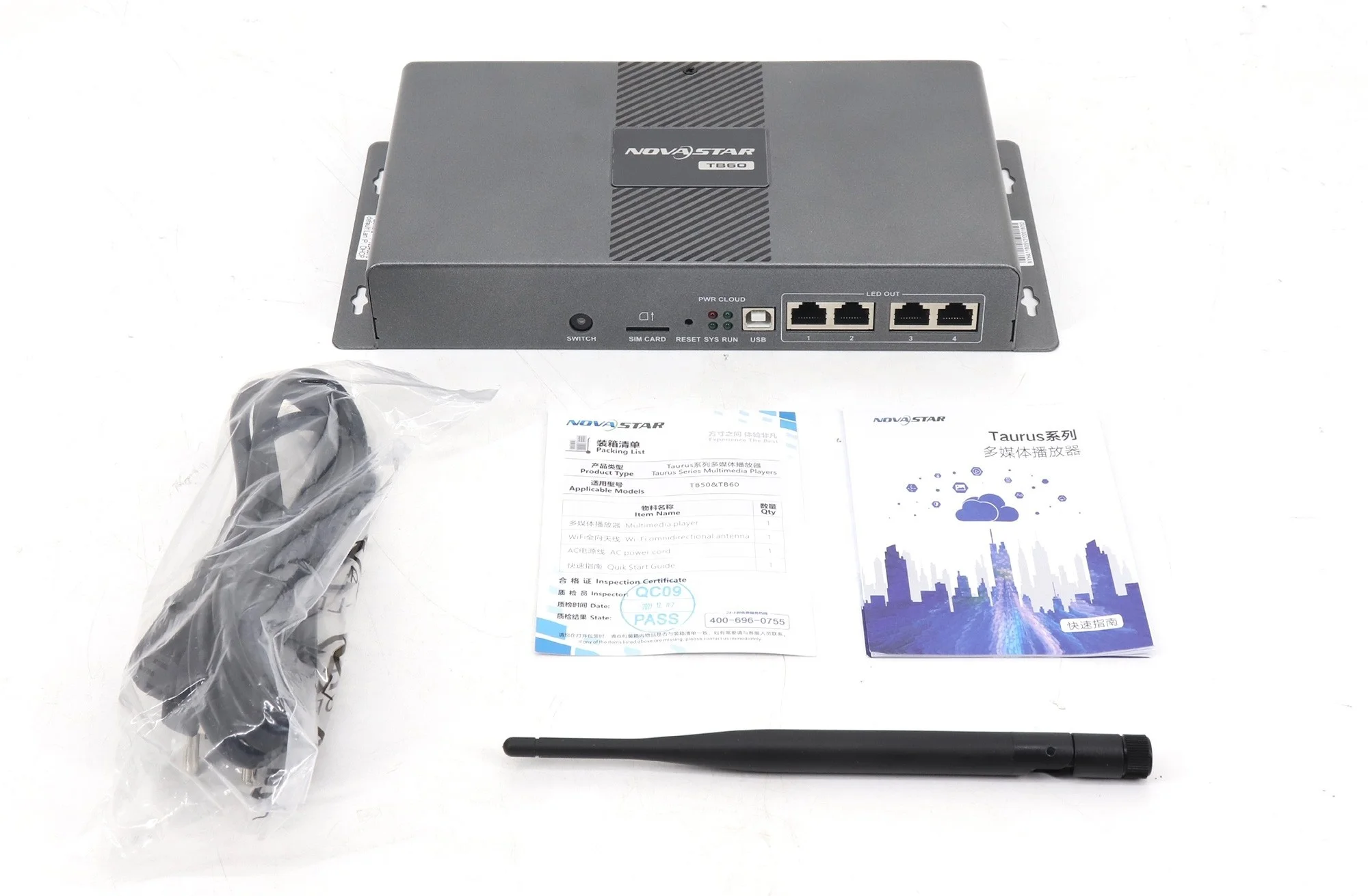 Контроллер Nova мультимедийный плеер taurus series система асинхронизации novastar отправка коробки TB60 для светодиодного дисплея