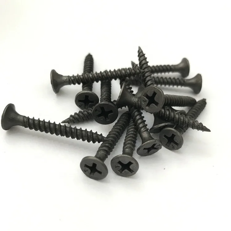 
Cross decorative steel material black flat head wood screws for furniture  (60775815780)