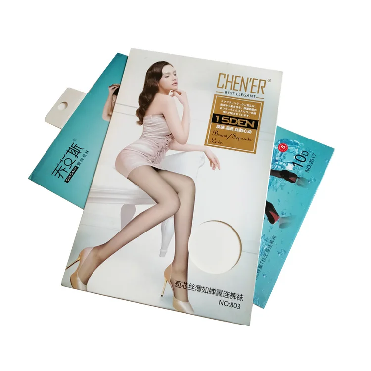 Envelope Style Pantynose Packaging Boxes Full Color Panty-hose packaging Paper Box Custom Printed Stocking Packaging