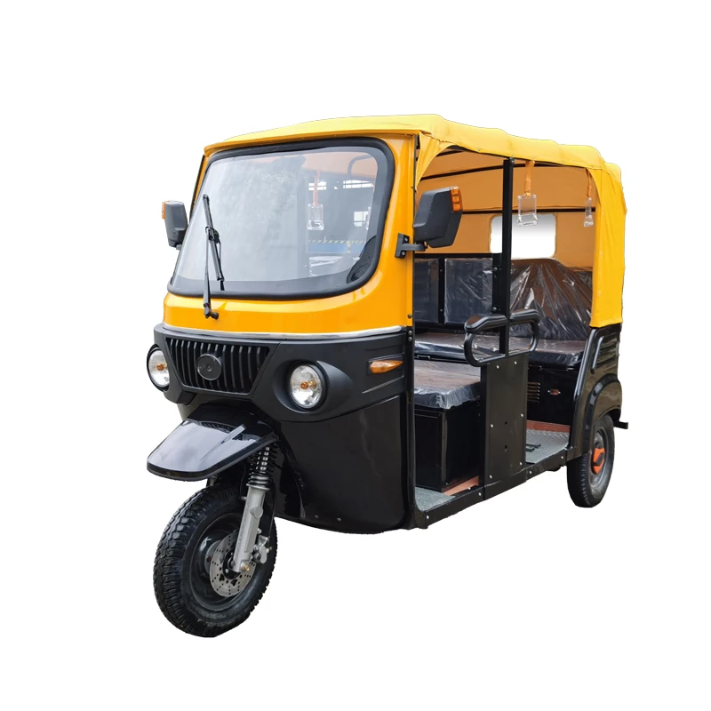 Electric Bajaj Taxi Tuk Tuk Bajaj Auto Rickshaw 3 Wheel Gasoline Electric Hybrid for Daily Life Electric Bodaboda