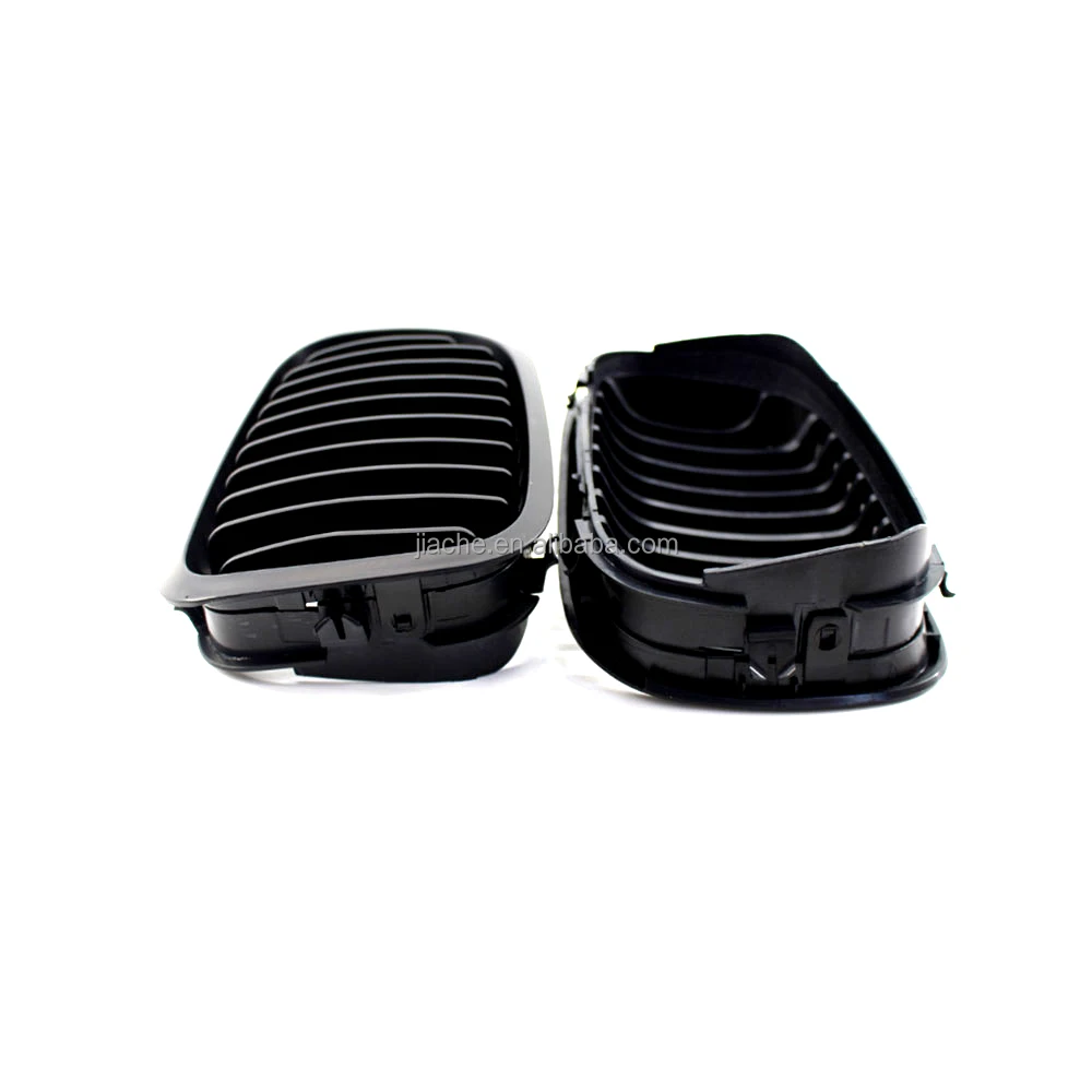 Front Kidney Double Slat Grill Mesh Grille Frame Covers For BMW 3 Series E46 4 Door 2Door Coupe 318I 320I 325I 330I 1998-2005