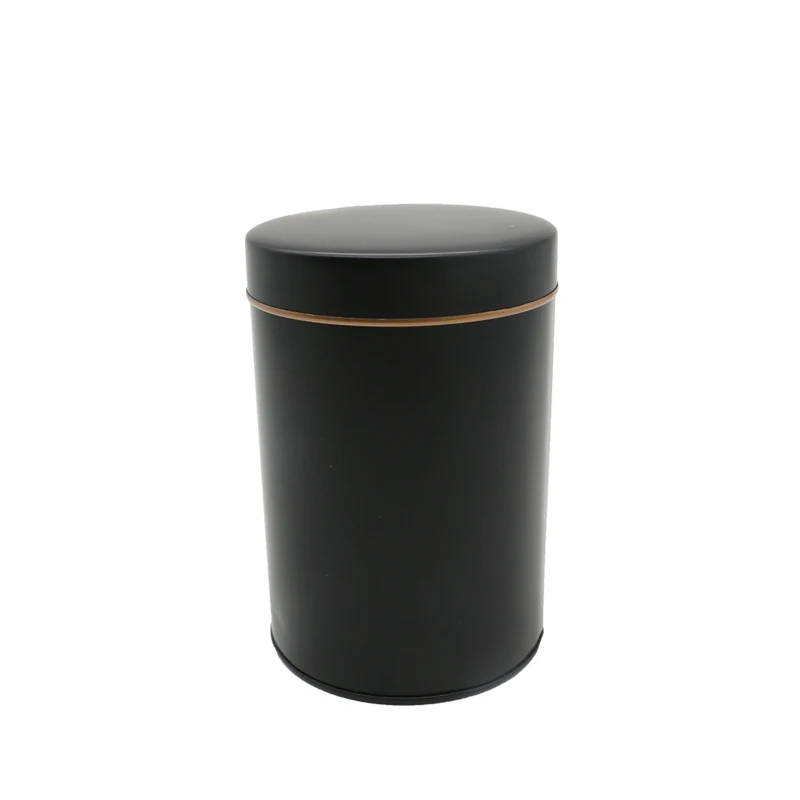 High quality Tinplate Food Safety Round Seal Cover Tea Tins Cans Custom Printed Luxury Coffee Tea Metal Can Canister Tin Box