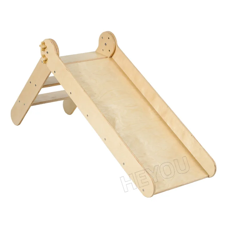 Foldable Kids Wooden Slides Indoor Baby Home Playground Montessori Playroom Furniture