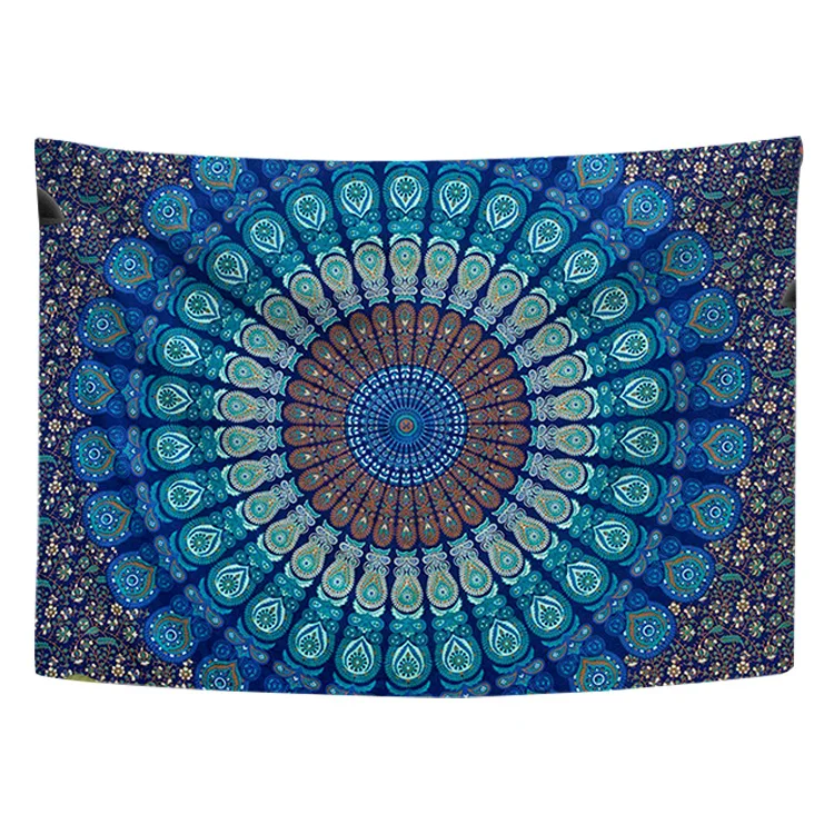 Bohemian Psychedelic Beach Tapestries Bedroom Decor Indian Mandala Hippie Peacock Wall Hanging Tapestry