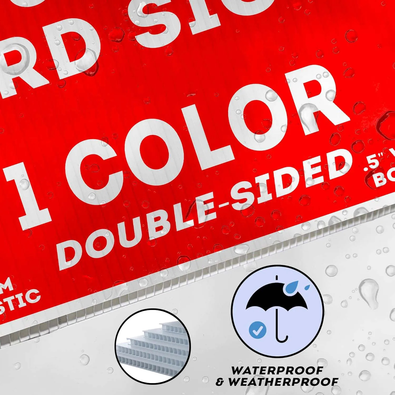 Factory Custom Wholesale Corrugated Plastic Letter Blank Coroplast Bag 24x18 Reflective Yard Sale Signs Advertising With Stakes