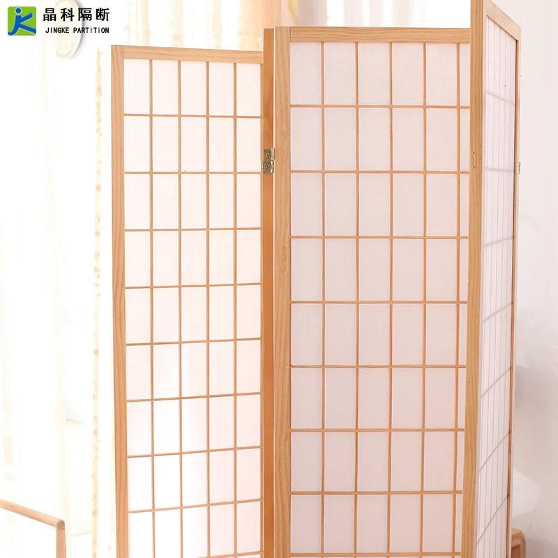 Shoji 4 Panel Screen Room Dividers Partition Japanese Style Black/wooden/brown Indoor Divider Wooden Partitions