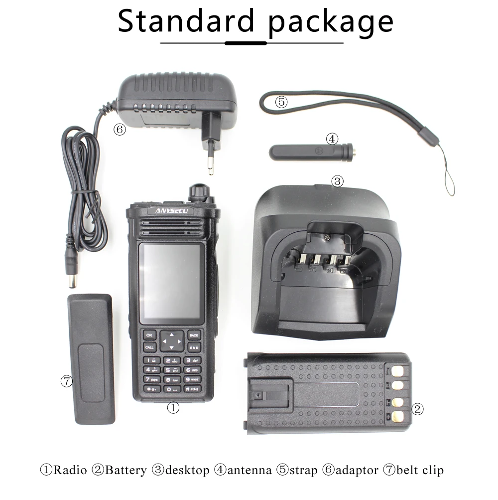 ANYSECU 4G HD6800 POC handheld radio HD6800 GSP & WIFI Radio with SIM card amateur radio  HD6800 4800MAh walkie talkie