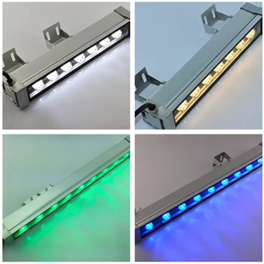 RGB линейная настенная шайба светодиодный строительный светильник 7 Вт 3000 К 6000 настенный уличный IP67 водонепроницаемый архитектурное освещение