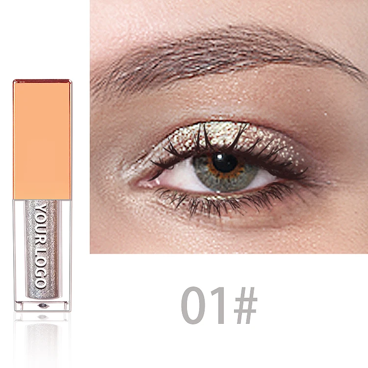 Custom Logo Private Label Long Lasting Makeup Nude Vegan Glitter Shimmer Liquid Eye Shadow
