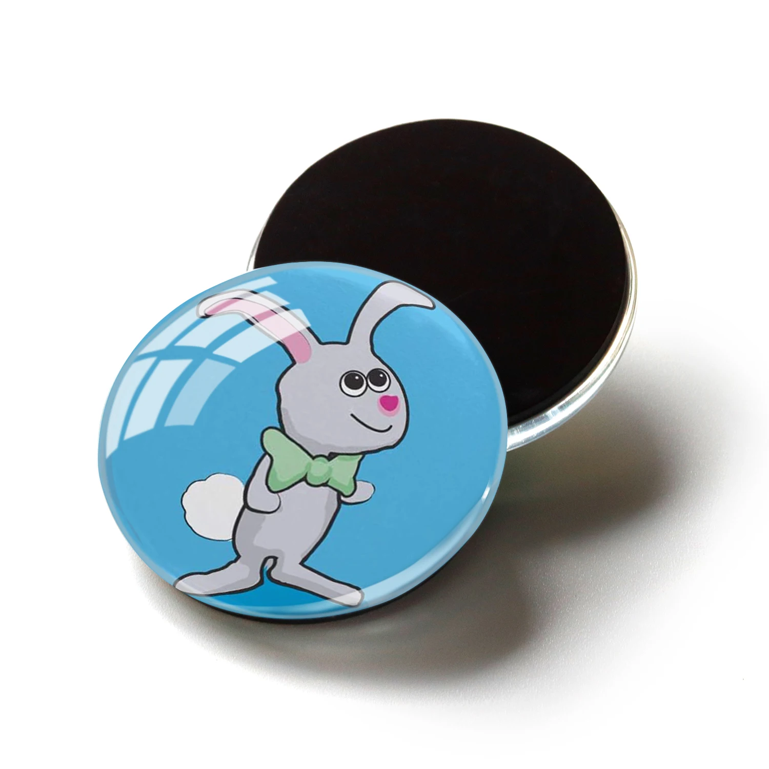 Theme Easter Refrigerator Magnet Rabbit Egg Ornament Custom Clear Glass and Magnetic Stickers Fridge Magnet