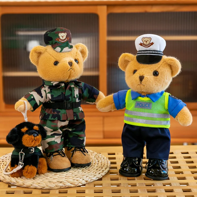 Mengai Little Bear Doll Motorcycle Plush Toy Iron Riding Traffic Teddy Bear Cute Doll Children Gift Bear