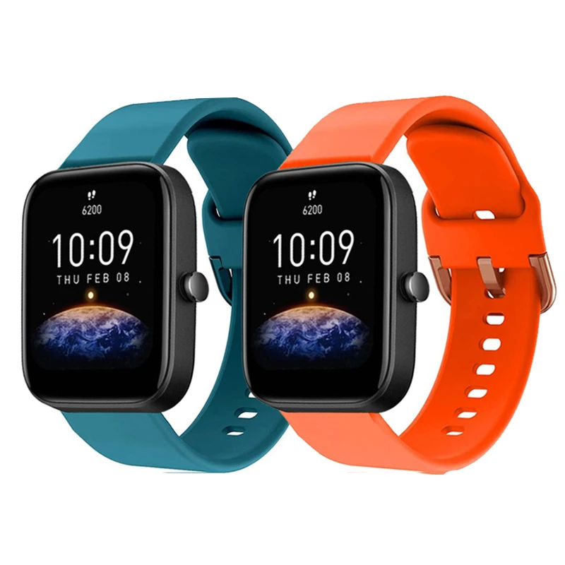 Silicone Watch Strap For Amazfit Bip 3 Smartwatch Bracelet Correa Wristband For Amazfit Bip 3Pro/Bip U/S /Lite /GTS 2e 3 4 4mini