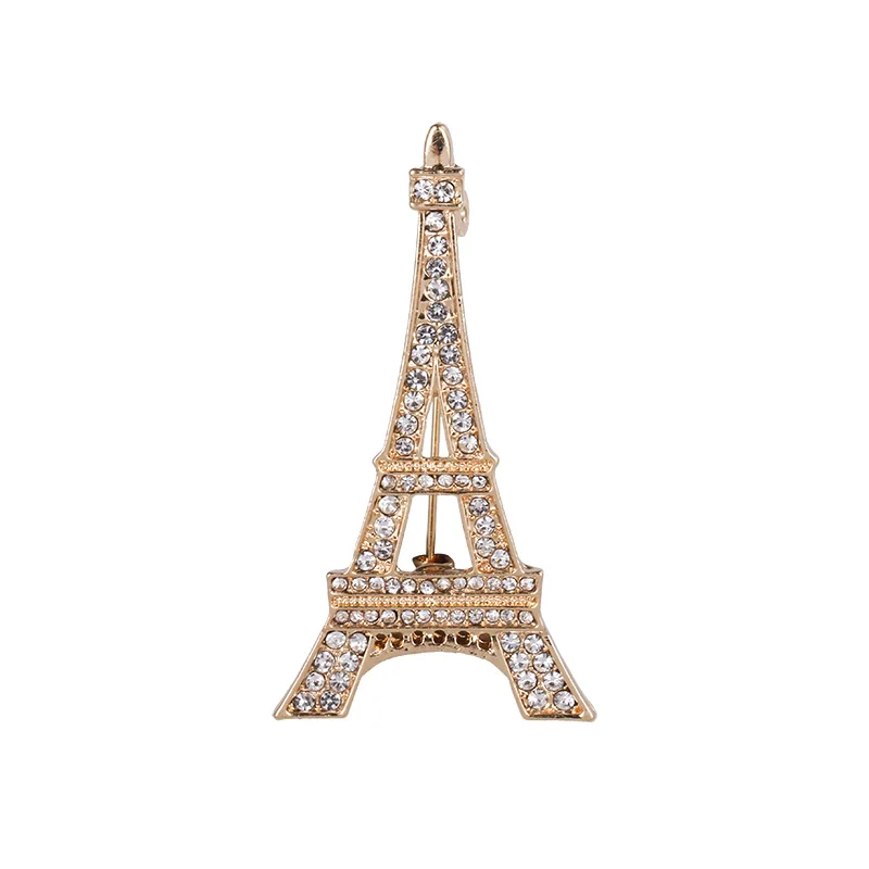 
Weiman Gold And Silver Plated Alloy Zinc Crystal Eiffel Tower Brooch for Costume Jewelry 