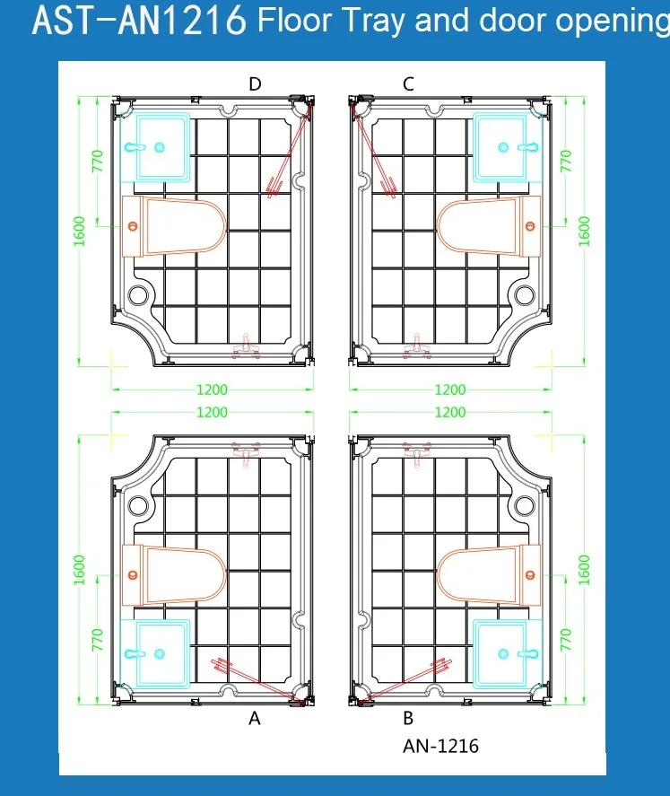 glass shower room rod