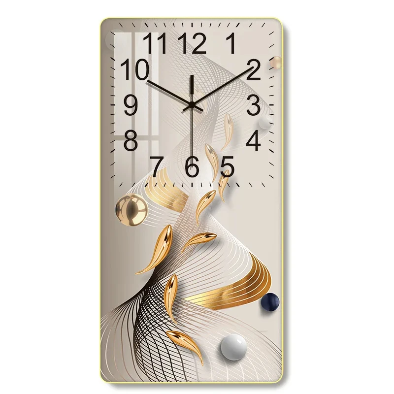 Living room dining room crystal porcelain wall clock modern simple hanging art clock