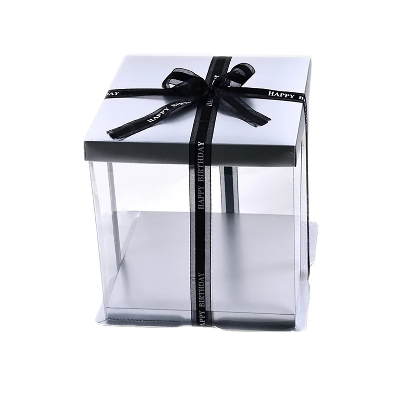 Pet Cake Box/cake Box Transparent W1 KCCB 2020 Clear Plastic Food Packaging Disposable Printed Cardboard Box PET Gift & Craft