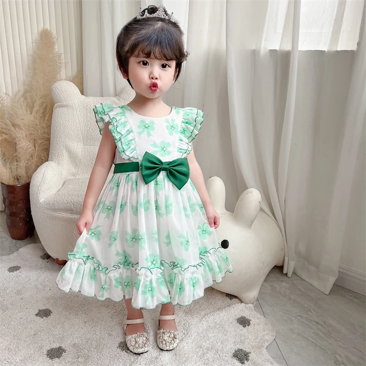 Summer Fashion Cute Girls Dress Chiffon Puffy Gauze Skirt Girl Lolita Cosplay Dress Toddler Girls Dresses
