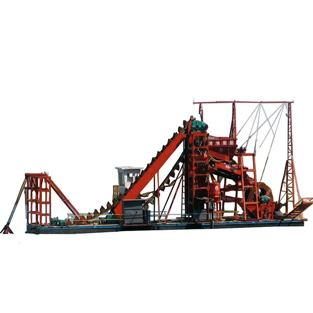 Mud/Sand alluvial/gold mining or gold dredging equipment with wheel on dry land