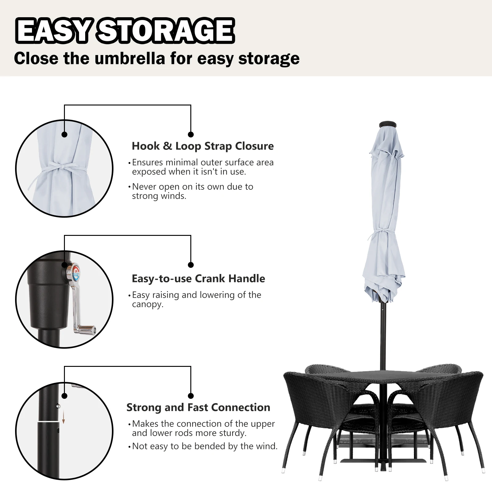 Garden Pool Giant Sunshade Heavy Duty  Waterproof Fishing Solar Umbrellas Outdoor Patio Parasol With Led Light