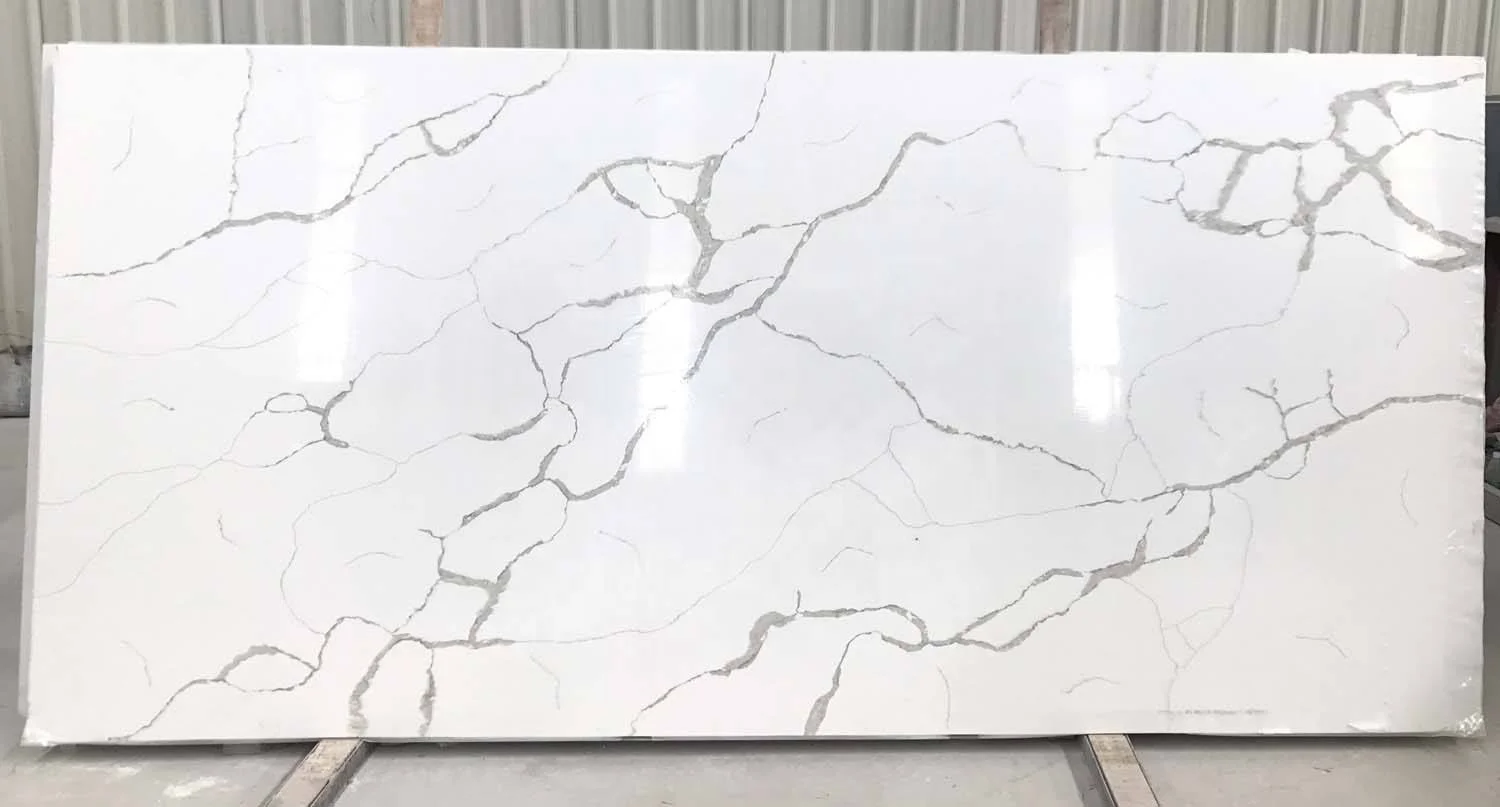 
BOTON STONE Calacatta Quartz Wholesale Artificial Stone Marble White Artificial Quartz Stone Calacatta for Kitchen Countertop 