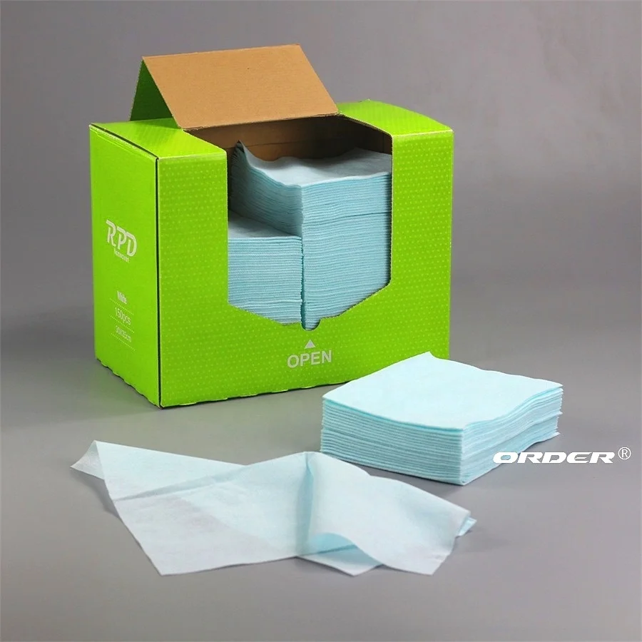 Replace Surface Preparation 1/4 fold cellulose polyester blend tear-resistant wipe rags cleaning cloths