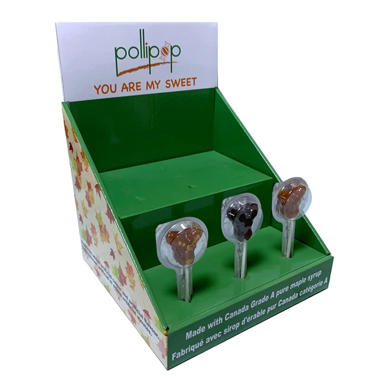 Выставочная коробка для супермаркетов с индивидуальным рисунком 4C, коробка для пищевых продуктов PDQ с подносом