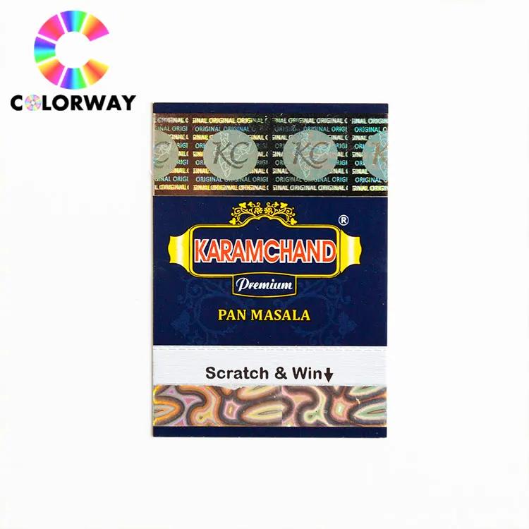 
Customized Anti-Counterfeiting hot stamping ticket, with Micro text security sticker label card 