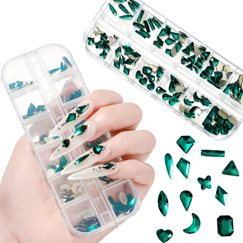 Mixed shapes designs diamond crystal decoration nail rhinestones