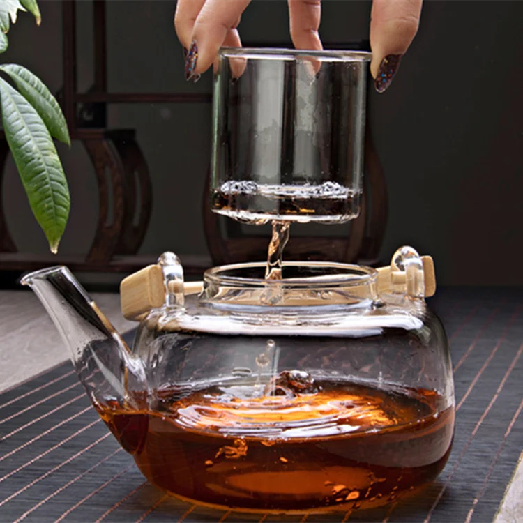 2022 Hot Selling In China Heat Resistant Borosilicate Glass Teapot Glass Tea Set And Glass Teapot