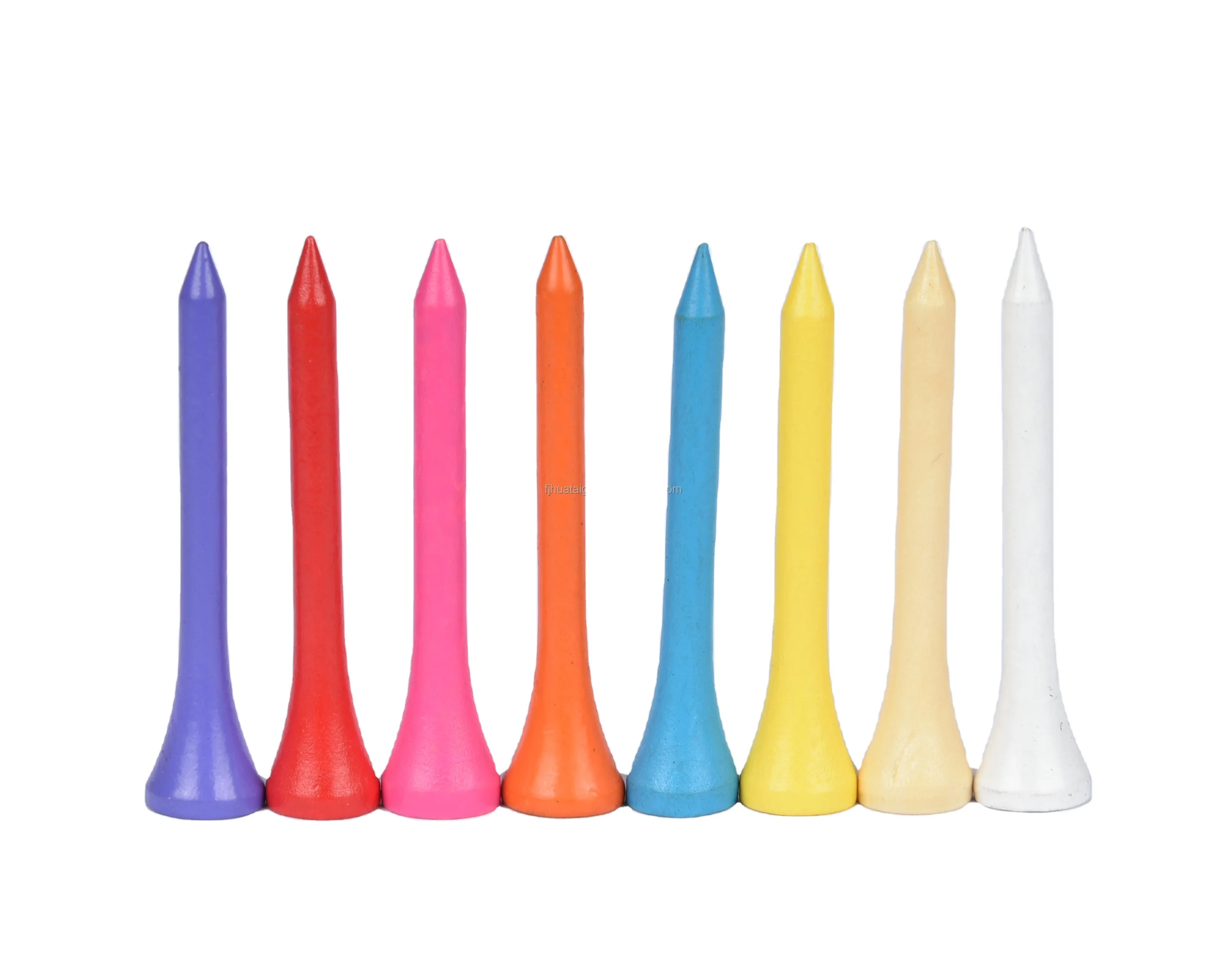 biodegradable Wholesale Customized Logo 54mm Good Quality durable natural Custom Colors Wood Golf Tee logo print manufacturer