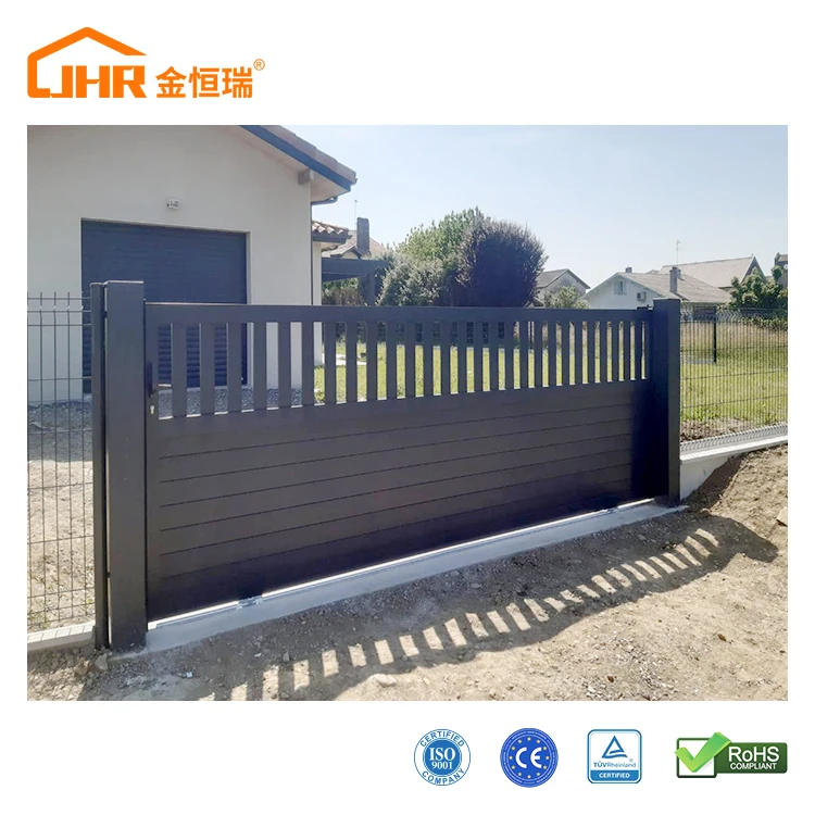 Heavy Duty Decorative Modern Driveway Swing Gates Security Metal Entrance Front Electric Sliding Gate