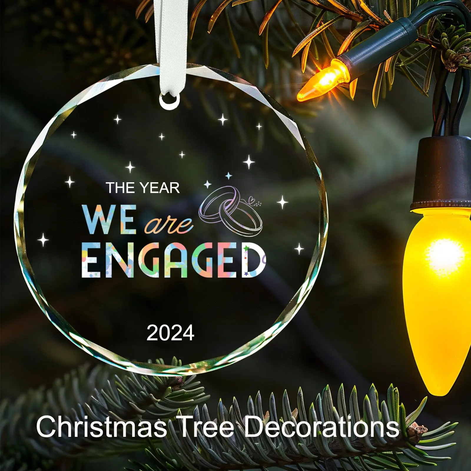 Etched Crystal Crafts blank Crystal Ornaments Carved Hanging personalized custom crystal glass ornament