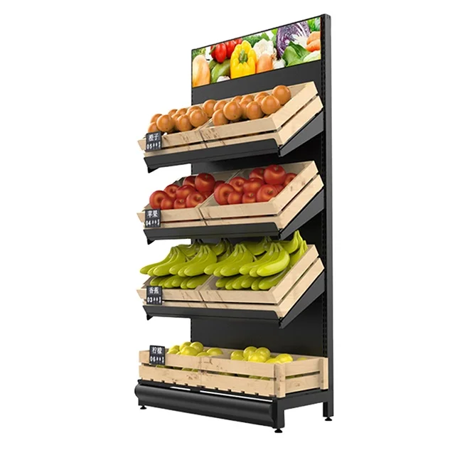 High-end durable fruit and vegetable display rack supermarket shelf