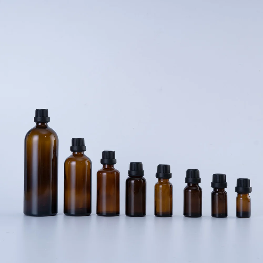 Proof Dropper Amber Glass Bottles Pipette Essential Oil Bottle 10ml