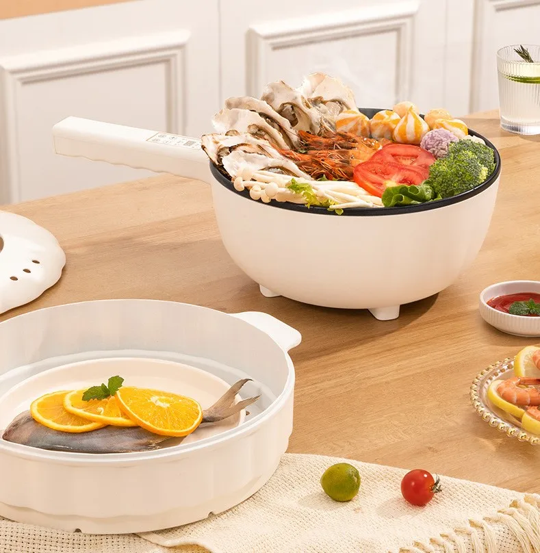 Multi-function Rice Soup  Boiling Water Mini Electric Hot Pot  Cooker Non-stick Rapid Noodle Cooker