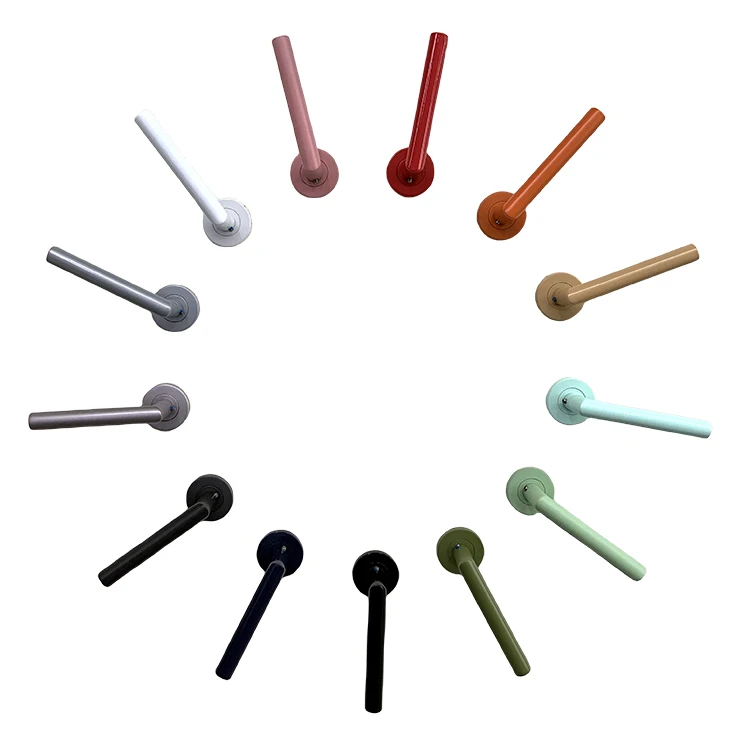 BUILDERS luxury modern interior mortise lock black stainless steel door handle set