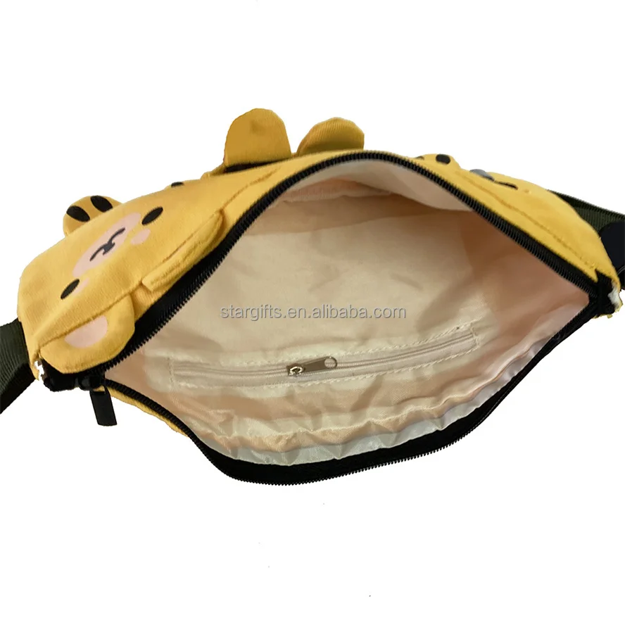 Custom Sublimation Printing Cute Animal Design Kids Puppy Fanny Pack with Adjustable Belt Strap