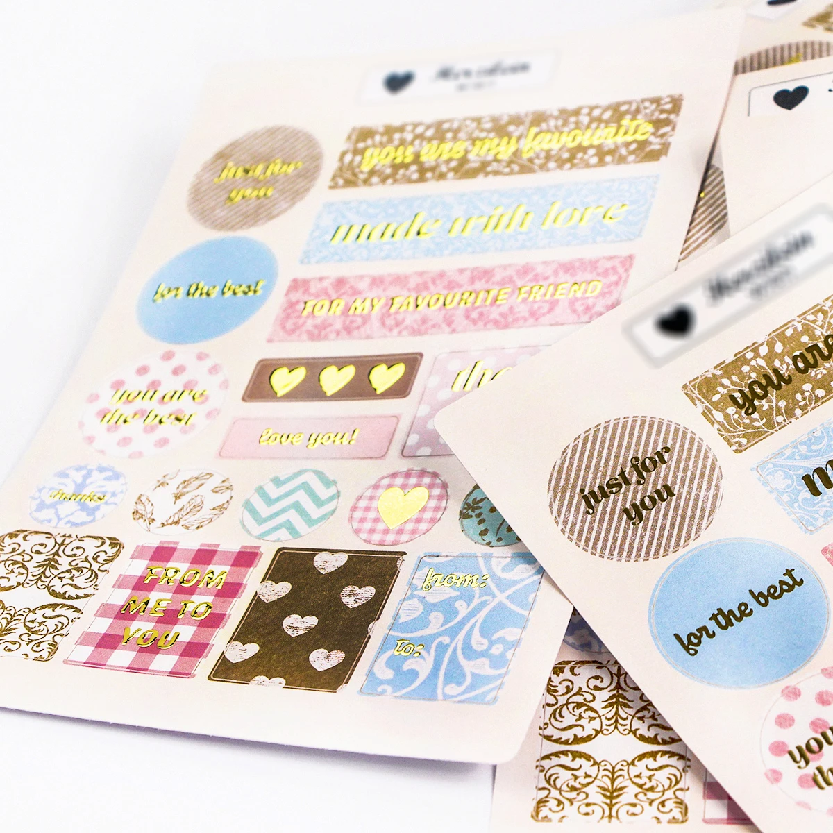 Custom gold foil journal scrapbook 3D varnished embossed stickers, letter kiss cut DIY planner Aesthetic Metallic sticker sheet