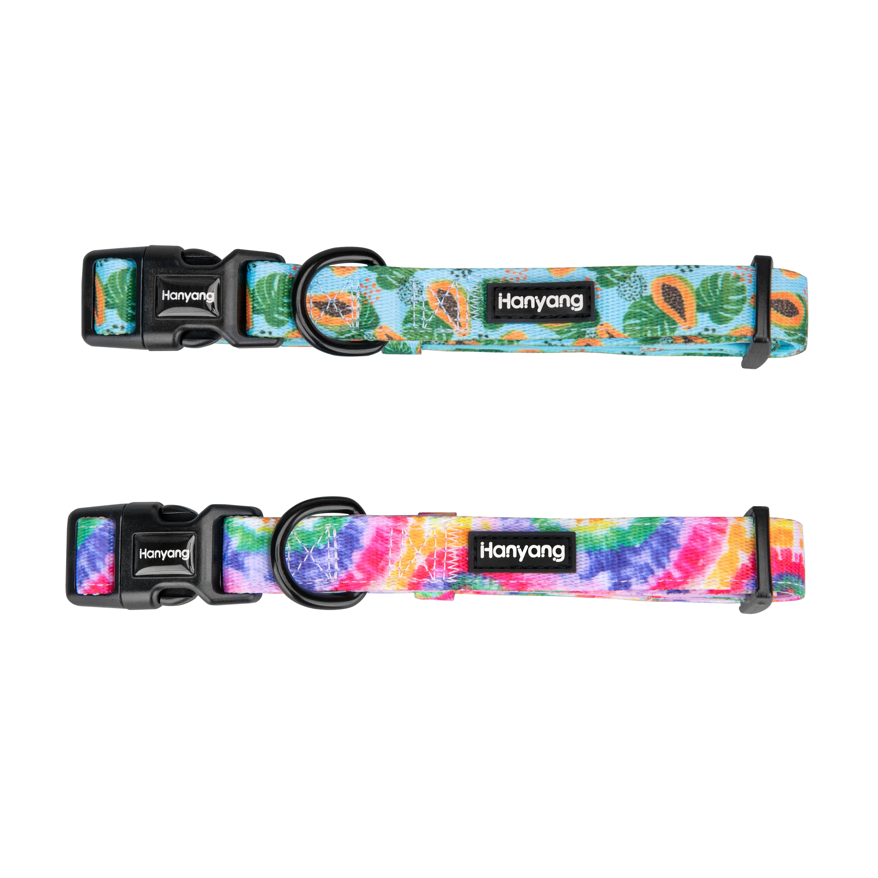 Wholesale Popular Personalized Print Polyester Strap Pet Supplies Adjustable Custom Design Luxury Dog Collar