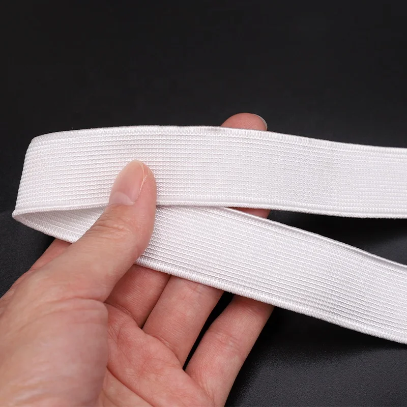 Factory Direct Commercial High Elasticity Elastic Band Strap Webbing Knitted Custom Elastic Tape For Bags Clothing