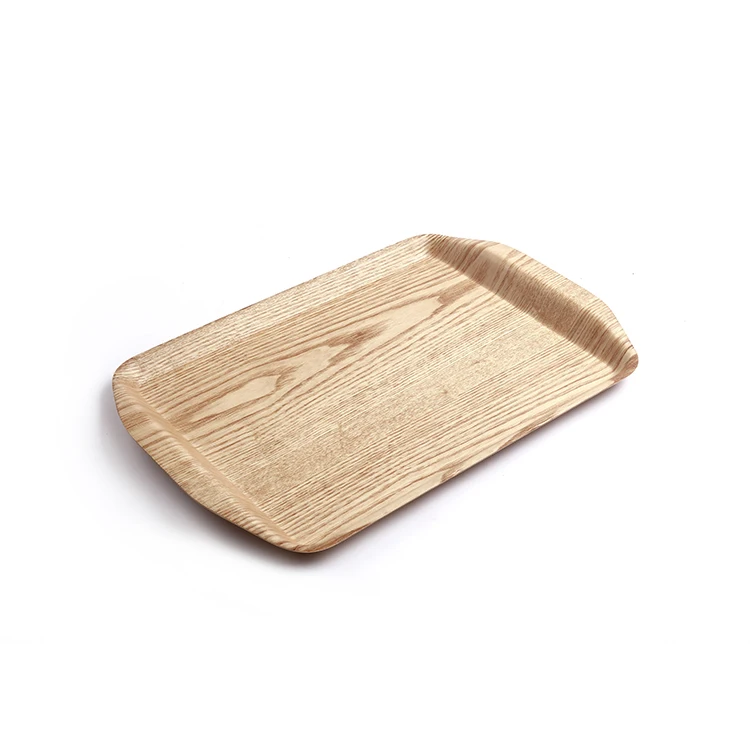 Настраиваемый прямоугольный деревянный поднос для сервировки еды оптовая продажа нескользящий чая с ивовым покрытием
