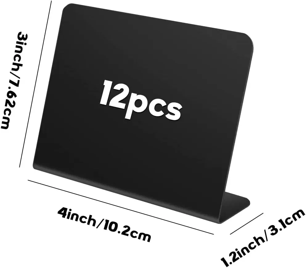 Small L Shaped Blackboard Chalkboard Signs and Food Labels Buffet Tags Weddings Birthday Parties