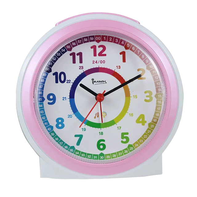 iMSH BM13801 Quartz analog clocks for kids table bedside desk alarm clock wecker despertador round custom children alarm clock