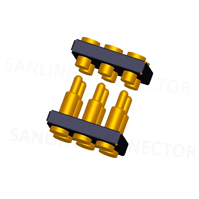 Custom POGO PIN 3P Female to Male SMT TYPE  Spring Loaded  connector