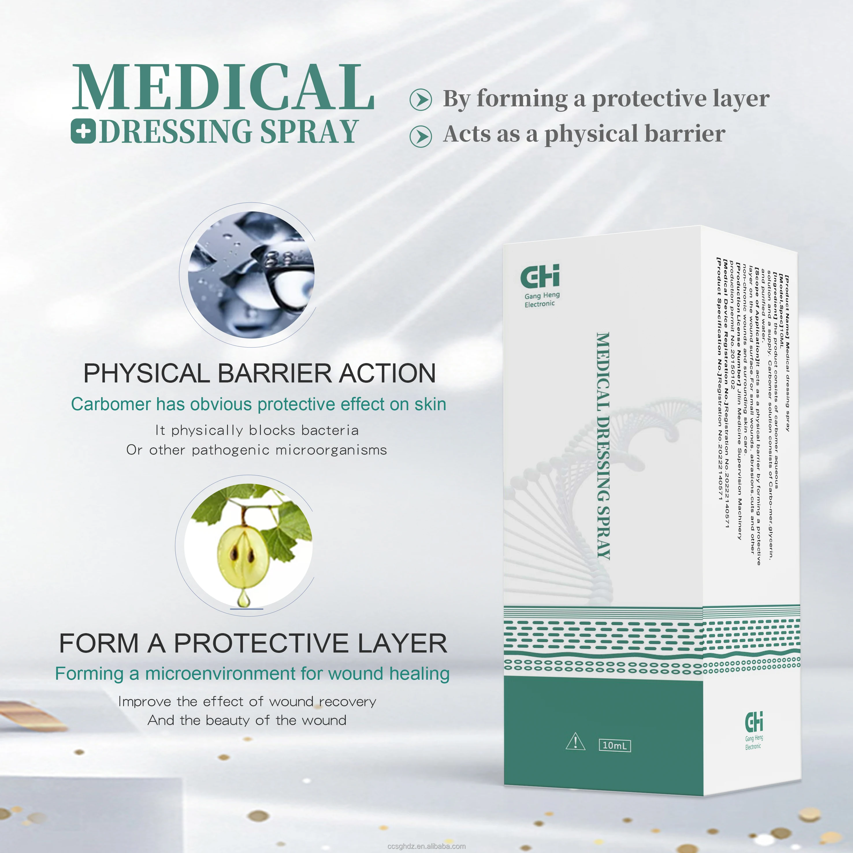 Skin and Wound Treatment Bundle  First Aid Healing Mist and Hydrogel Spray