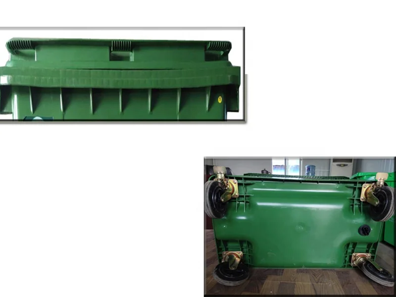 1100L 1200 660 litter bin Plastic Trash Can Recycle Outdoor Waste Large Garbage Bins With Wheels