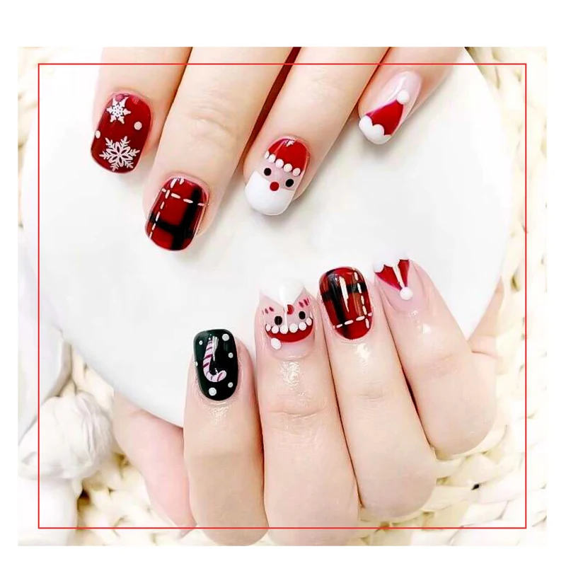 Hot sale Private Label Manicure Christmas Nail Wood Pulp Chip Multicolor For Nail Art Sticker
