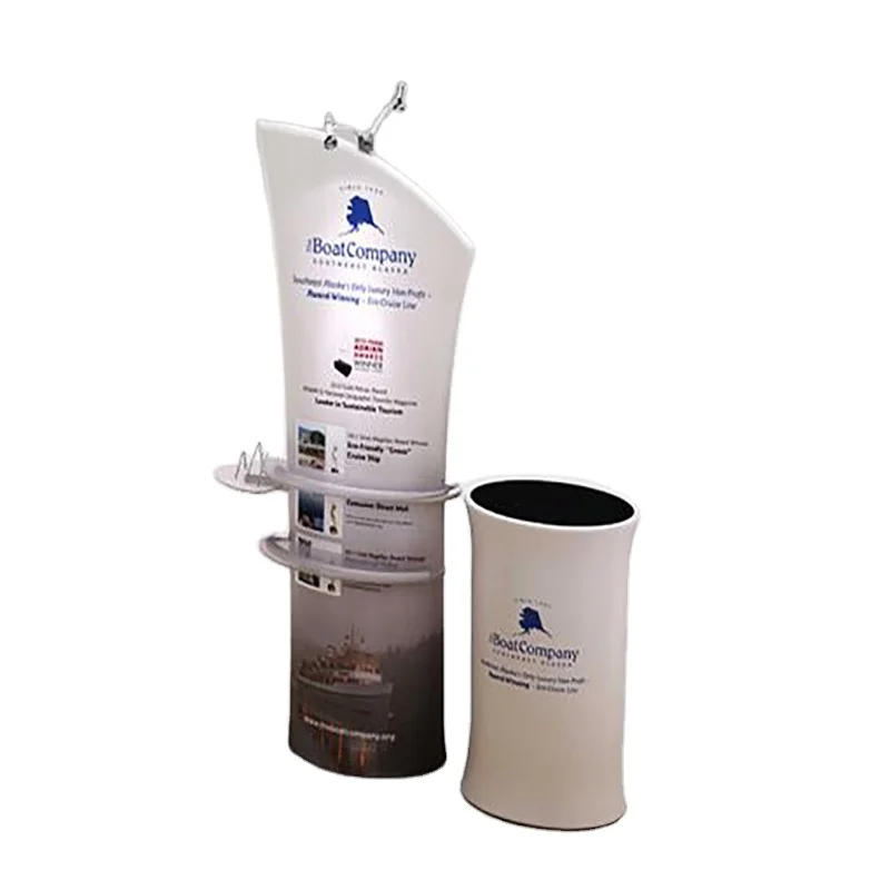 Exhibition trade show easy display tension fabric banner Catalogue Literature display