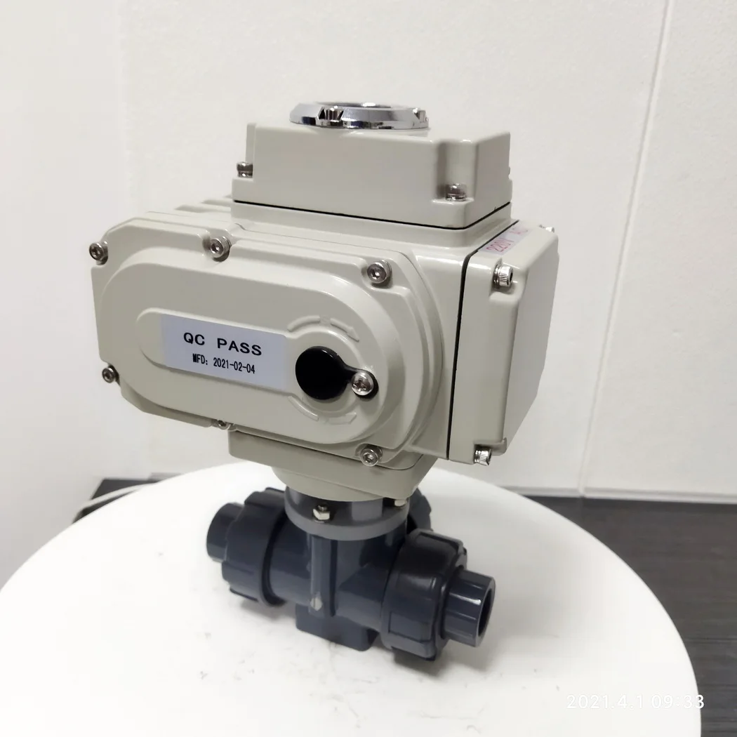 Wholesale PVC CPVC UPVC PVDF PP PPH  Electric 3-way Ball Valve