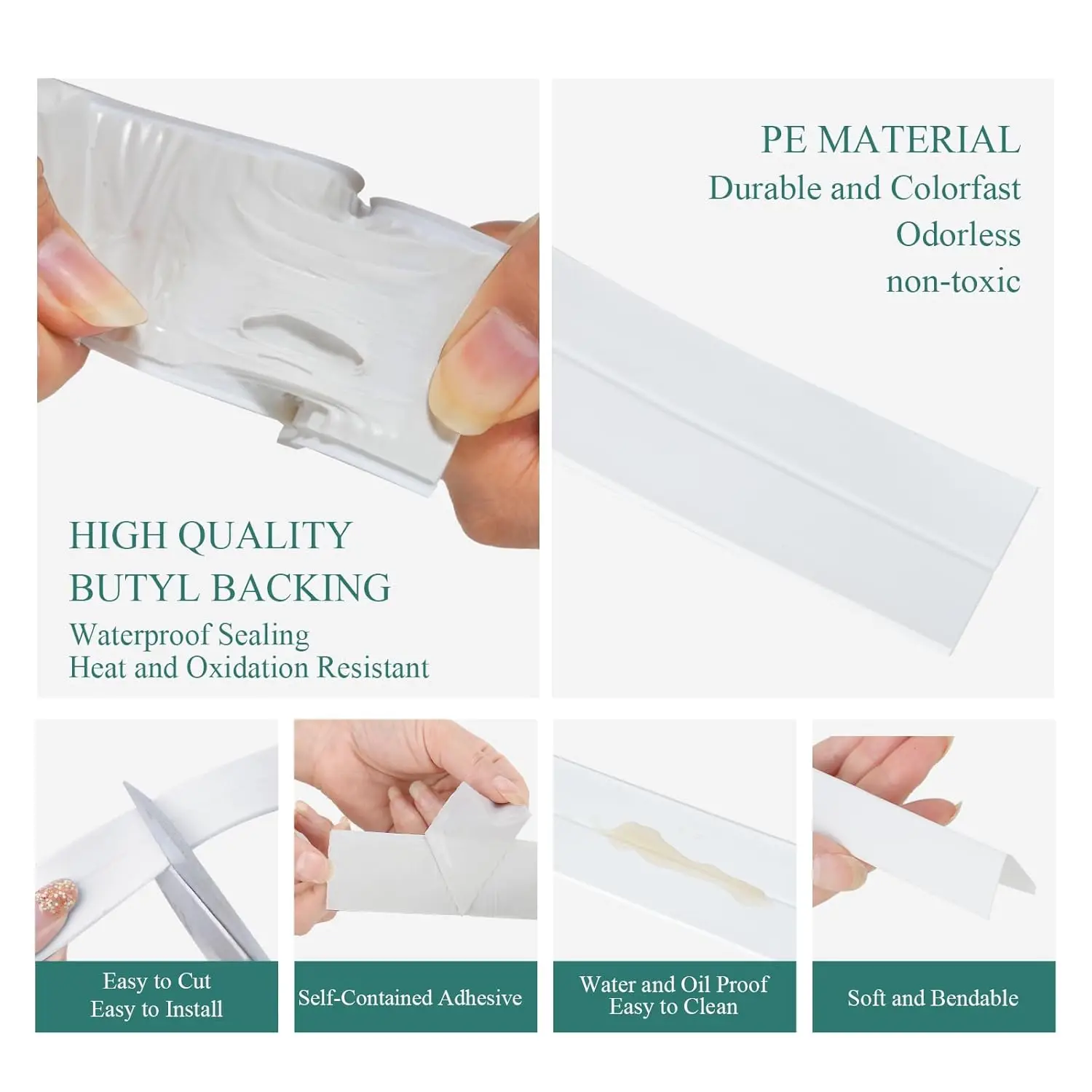 Butyl waterproof tape Self Adhesive Caulk Strip, Wall Sealing Tape, Waterproof Sealant Kitchen, Bathroom caulking Tape Shower